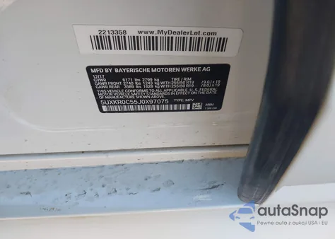 2018 BMW X5 xDrive35I из США, поврежденный, VIN 5UXKR0C55J0X97075